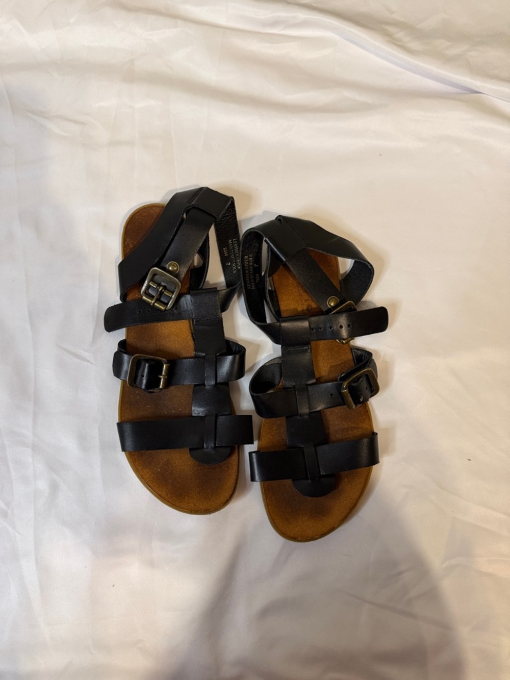 Women's Black Multi-Strap Buckle Sandals